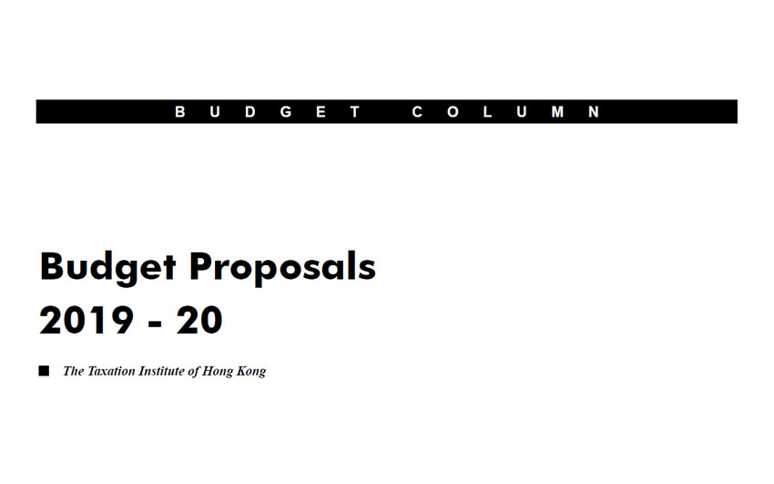 Budget Proposals 2019 – 20