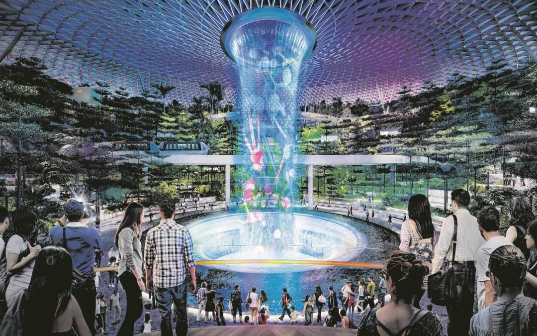 Changi’s $1.7 Billion Project Jewel Spans Over 10 Storeys, 300 Shops And A 40M Indoor Waterfall