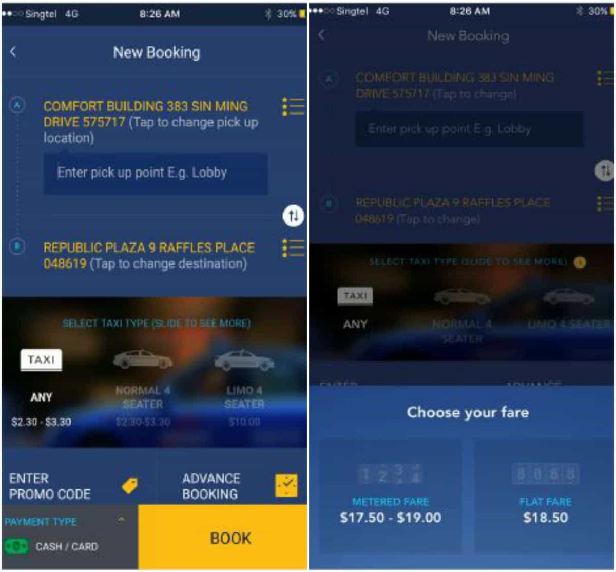 screenshot of the app